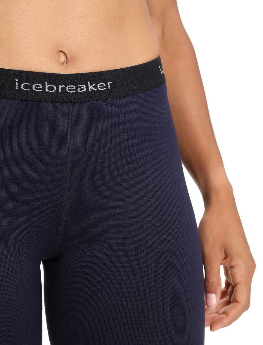 Midnight Navy Icebreaker Merino 260 Tech Thermal Women's Leggings | AU 1552BEXC